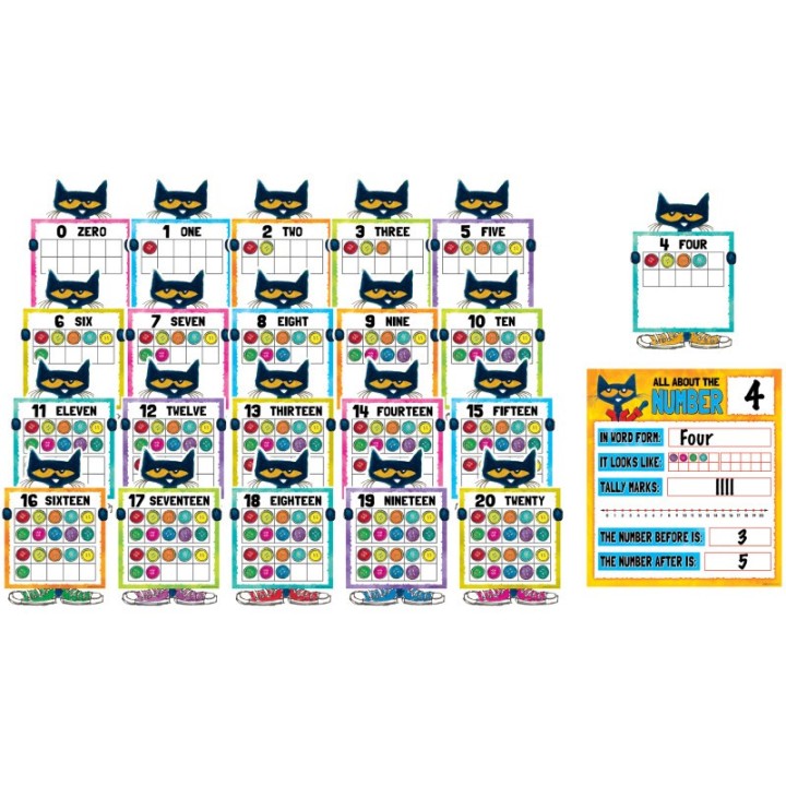 Teacher Created Resources® Pete the Cat® Numbers 0-20 Bulletin Board Set