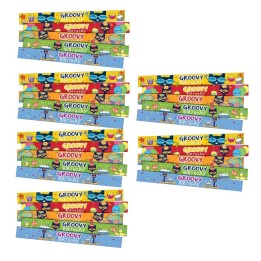 Edupress™ Pete the Cat® Groovy Birthday Slap Bracelets, 10 Per Pack, 6 Packs