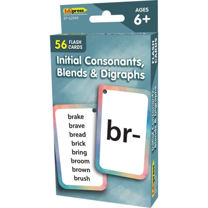 Edupress™ Initial Consonants, Blends & Digraphs Flash Cards
