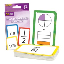 Teacher Created Resources® Fractions, Decimals & Percents Flash Cards