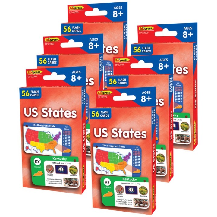 Edupress™ US States Flash Cards, 6 Packs