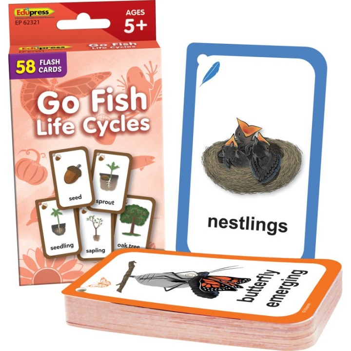 Edupress™ Go Fish: Life Cycles Flash Cards