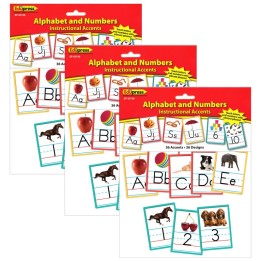 Edupress™ Alphabet and Numbers Accents, 36 Per Pack, 3 Packs