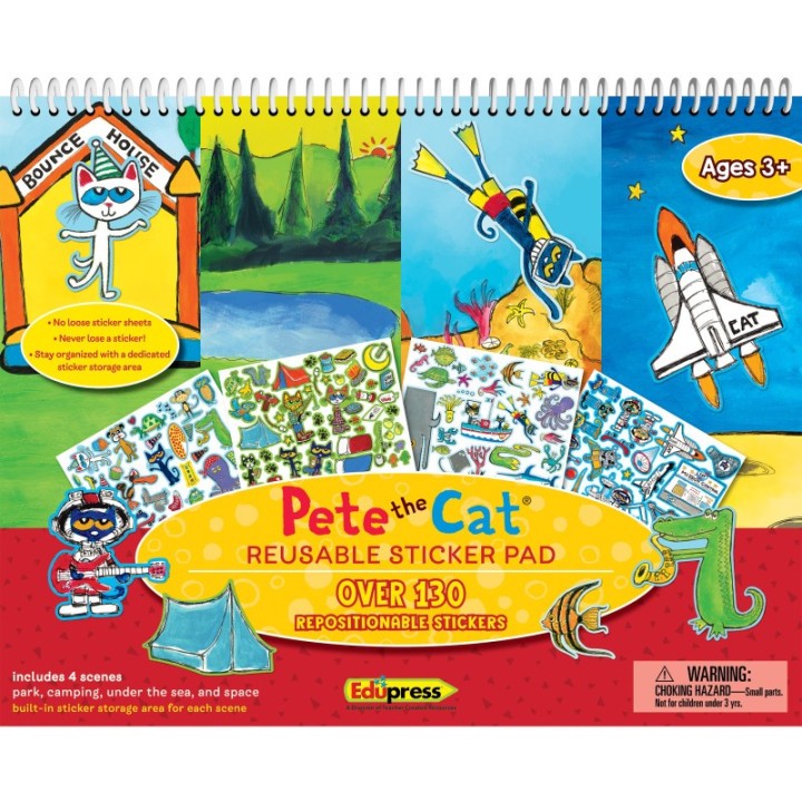Teacher Created Resources® Pete The Cat Reusable Sticker Pad