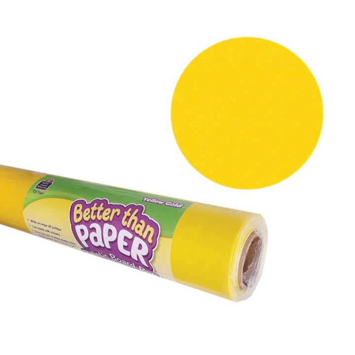 Teacher Created Resources® Better Than Paper® Bulletin Board Roll, 4' x 12', Yellow Gold, 4 Rolls