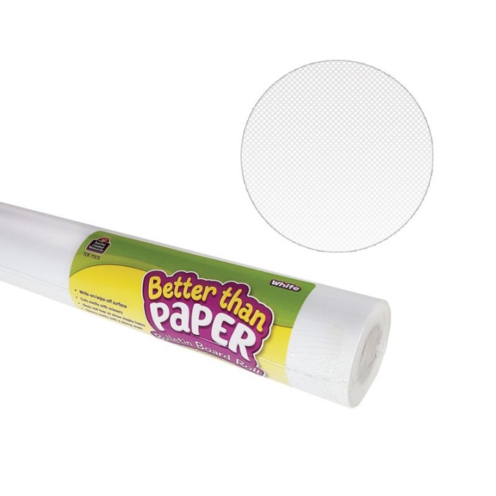 Teacher Created Resources® Better Than Paper® Bulletin Board Roll, 4' x 12', White, 4 Rolls