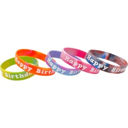 Teacher Created Resources® Tie-Dye Happy Birthday Wristbands, Pack of 10