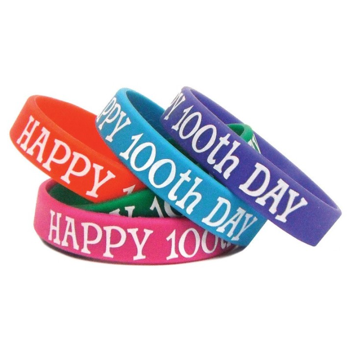 Teacher Created Resources® Happy 100th Day Wristband Pack, Pack of 10