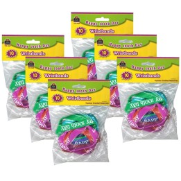 Teacher Created Resources® Happy 100th Day Wristband Pack, 10 Per Pack, 6 Packs