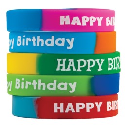 Teacher Created Resources® Fancy Happy Birthday Two-Toned Wristband Pack, Pack of 10