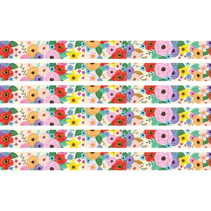 Teacher Created Resources® Wildflowers Straight Border Trim, 35 Feet Per Pack, 6 Packs