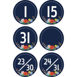 Teacher Created Resources® Wildflowers Calendar Days, Pack of 36
