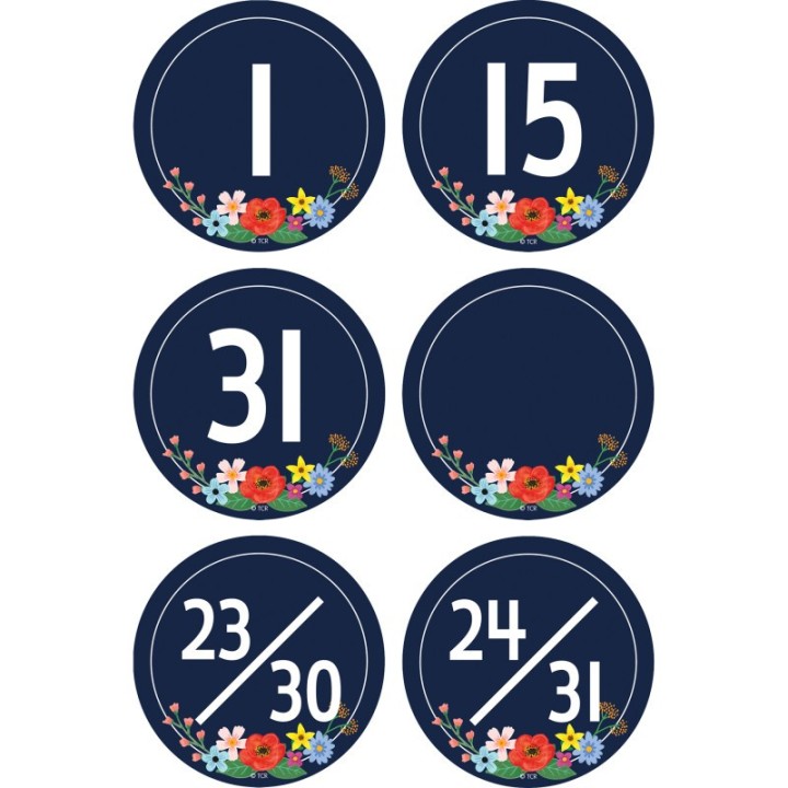 Teacher Created Resources® Wildflowers Calendar Days, Pack of 36