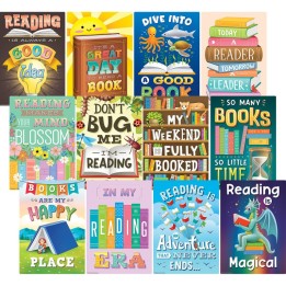 Teacher Created Resources® Reading Is Fun Small Poster Pack, 12 Posters