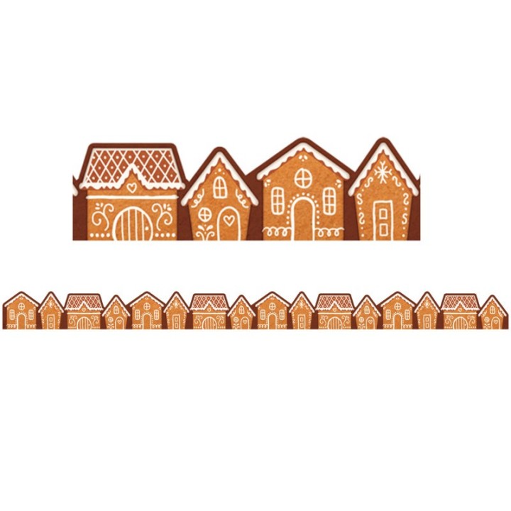 Teacher Created Resources® Gingerbread Houses Die-Cut Border Trim, 35 Feet