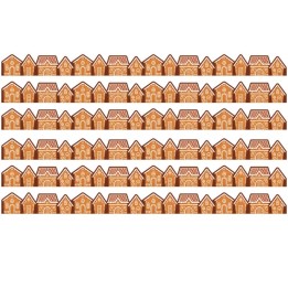 Teacher Created Resources® Gingerbread Houses Die-Cut Border Trim, 35 Feet Per Pack, 6 Packs