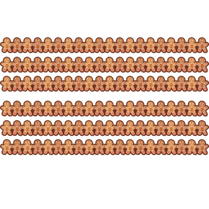 Teacher Created Resources® Gingerbread Cookies Die-Cut Border Trim, 35 Feet Per Pack, 6 Packs