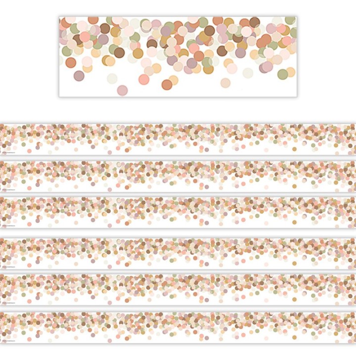Teacher Created Resources® Calming Confetti Straight Border Trim, 35 Feet Per Pack, 6 Packs