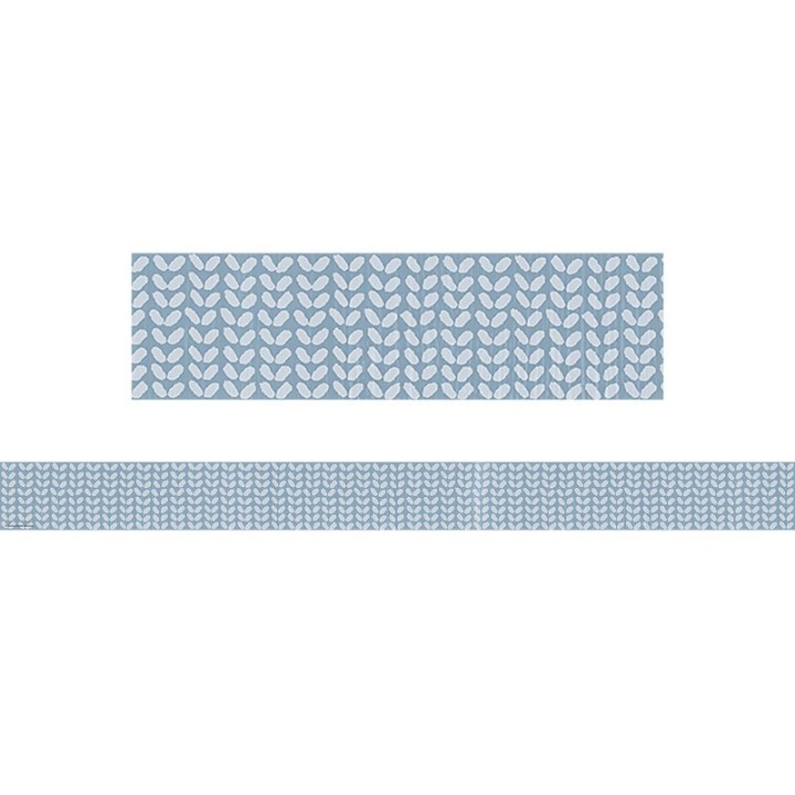 Teacher Created Resources® Classroom Cottage Blue Petals Straight Border Trim, 35 Feet