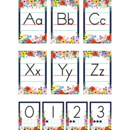 Teacher Created Resources® Wildflowers Alphabet Bulletin Board Set, 37 Pieces