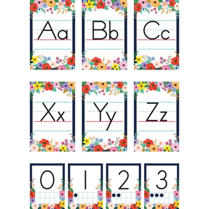Teacher Created Resources® Wildflowers Alphabet Bulletin Board Set, 37 Pieces