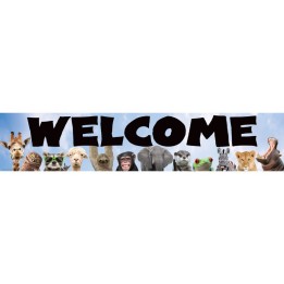 Teacher Created Resources® Go Wild Animals Welcome Banner, 8" x 39"