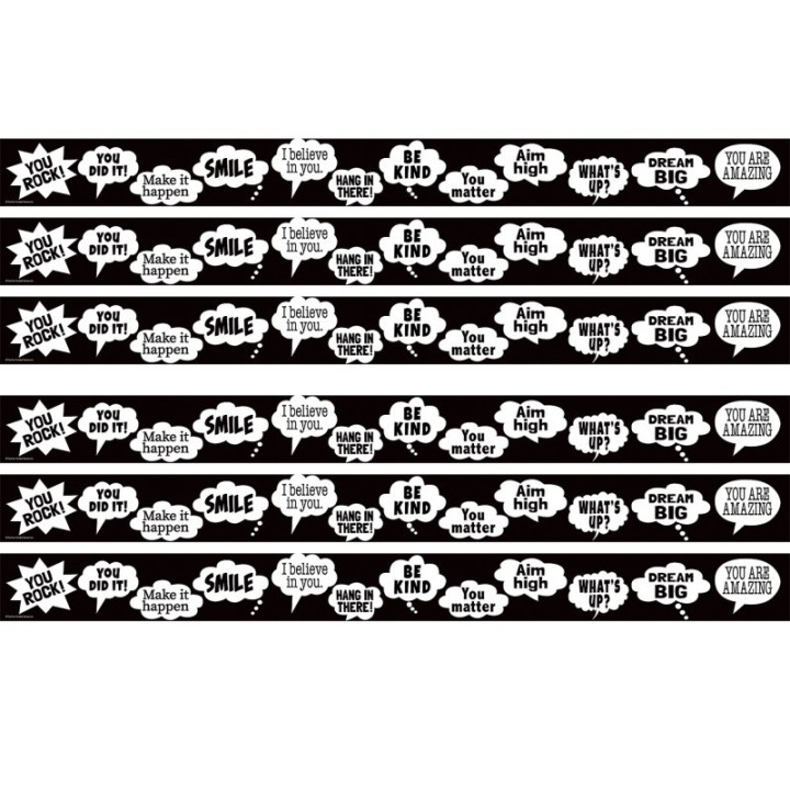 Teacher Created Resources® Speech Bubbles Straight Border Trim, 35 Feet Per Pack, 6 Packs