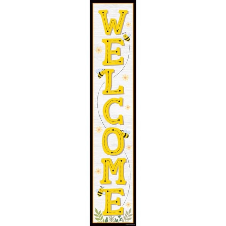 Teacher Created Resources® Buzzing Bees Welcome Banner, 8" x 39"