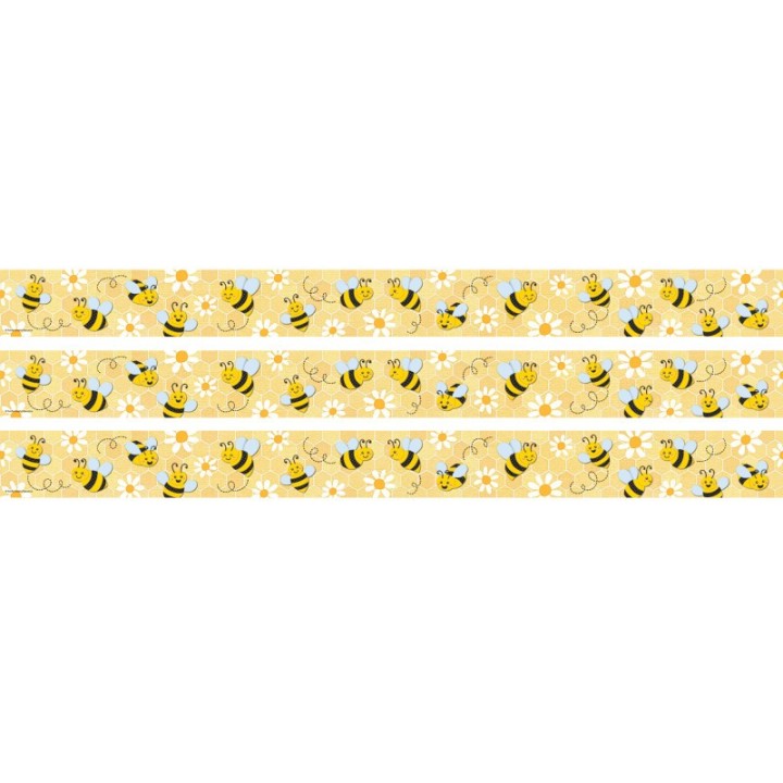 Teacher Created Resources® Buzzing Bees Straight Border Trim, 35 Feet Per Pack, 3 Packs