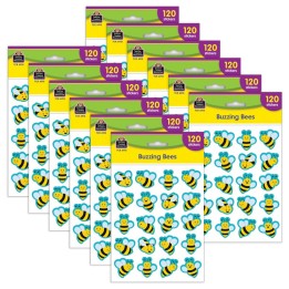 Teacher Created Resources® Buzzing Bees Stickers, 120 Per Pack, 12 Packs