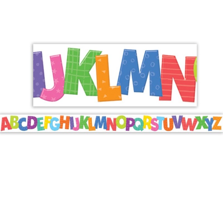 Teacher Created Resources® Colorful Alphabet Die-Cut Border Trim, 35 Feet
