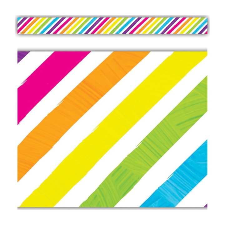 Teacher Created Resources® Brights 4Ever Stripes Straight Border Trim, 35 Feet