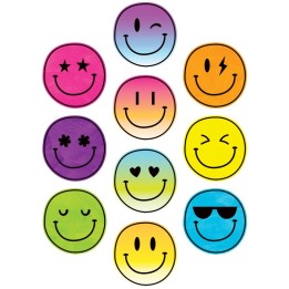Teacher Created Resources® Brights 4Ever Smiley Faces Accents, 30 Per Pack, 3 Packs