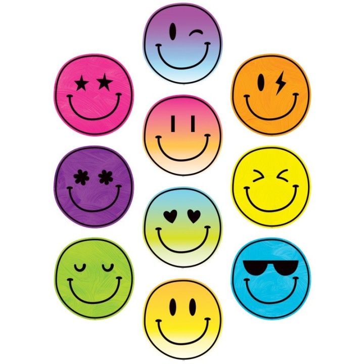 Teacher Created Resources® Brights 4Ever Smiley Faces Accents, 30 Per Pack, 3 Packs