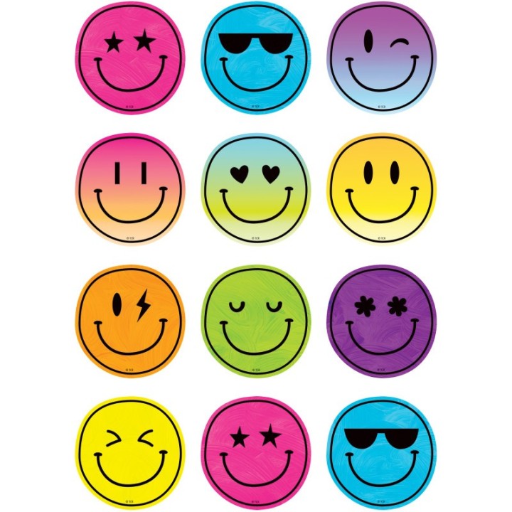 Teacher Created Resources® Brights 4Ever Smiley Faces Mini Accents, Pack of 36