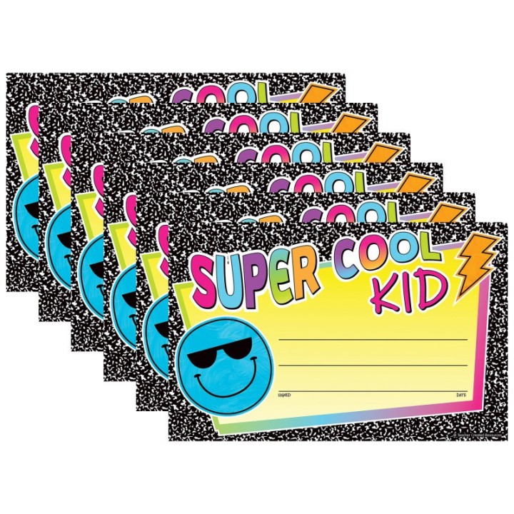 Teacher Created Resources® Brights 4Ever Super Cool Kid Awards, 25 Per Pack, 6 Packs