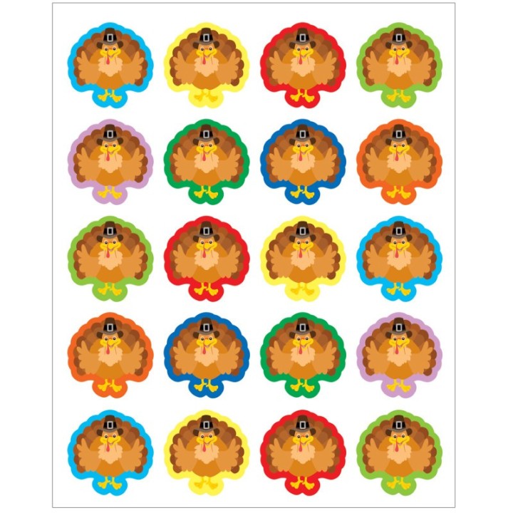 Teacher Created Resources® Turkeys Stickers, Pack of 72