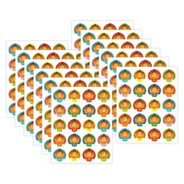 Teacher Created Resources® Turkeys Stickers, 72 Per Pack, 12 Packs