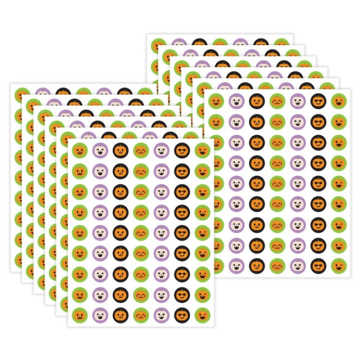 Teacher Created Resources® Halloween Pumpkins Mini Stickers, 378 Per Pack, 12 Packs