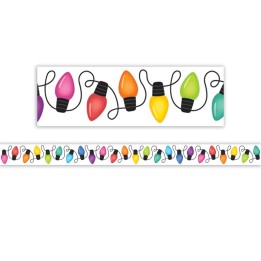Teacher Created Resources® Colorful Holiday Lights Die-Cut Border Trim, 35 Feet