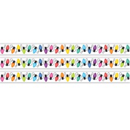 Teacher Created Resources® Colorful Holiday Lights Die-Cut Border Trim, 35 Feet Per Pack, 3 Packs