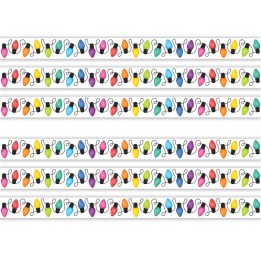 Teacher Created Resources® Colorful Holiday Lights Die-Cut Border Trim, 35 Feet Per Pack, 6 Packs