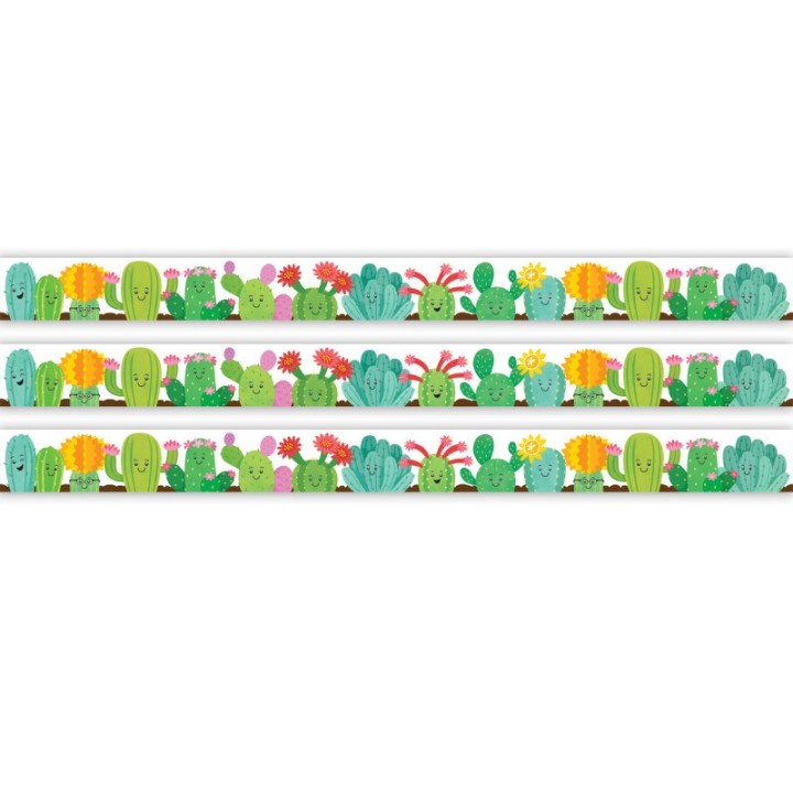 Teacher Created Resources® Happy Cactus Crew Die-Cut Border Trim, 35 Feet Per Pack, 3 Packs