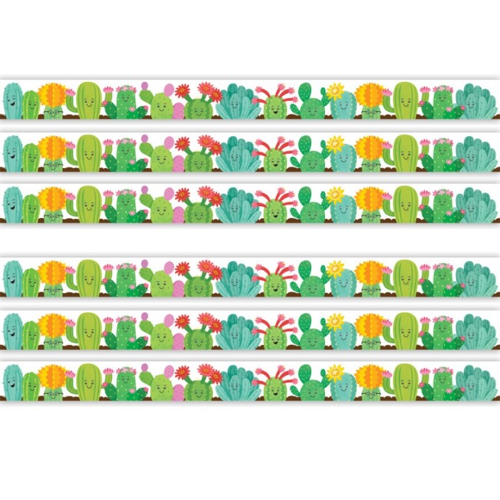 Teacher Created Resources® Happy Cactus Crew Die-Cut Border Trim, 35 Feet Per Pack, 6 Packs