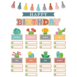 Teacher Created Resources® Happy Cactus Crew Happy Birthday Mini Bulletin Board Set, 59 Pieces