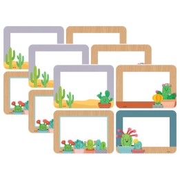 Teacher Created Resources® Happy Cactus Crew Name Tags/Labels, Multi-Pack, 3-1/2" x 2-1/2", 36 Per Pack, 3 Packs