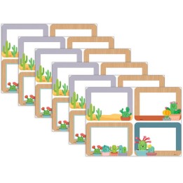Teacher Created Resources® Happy Cactus Crew Name Tags/Labels, Multi-Pack, 3-1/2" x 2-1/2", 36 Per Pack, 6 Packs