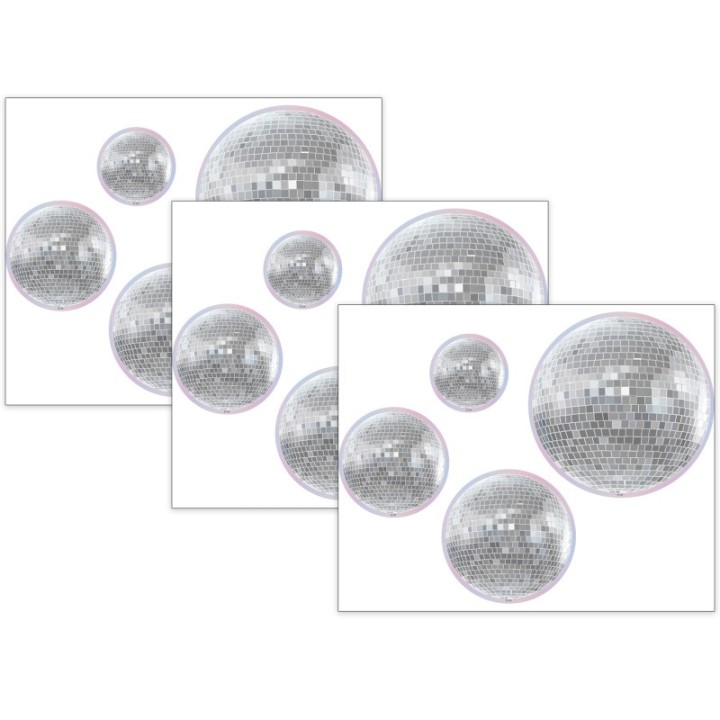 Teacher Created Resources® Disco Balls Accents, Assorted Sizes, 60 Per Pack, 3 Packs