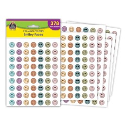 Teacher Created Resources® Calming Colors Smiley Faces Mini Stickers, Pack of 378
