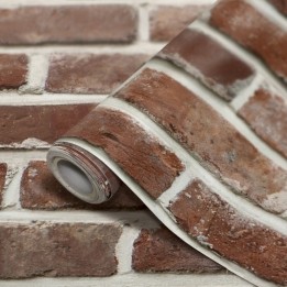 Teacher Created Resources® Peel and Stick Decorative Paper Roll, 17-1/2" x 10 ft, Red Brick